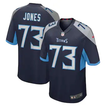 mens nike jamarco jones navy tennessee titans player game j